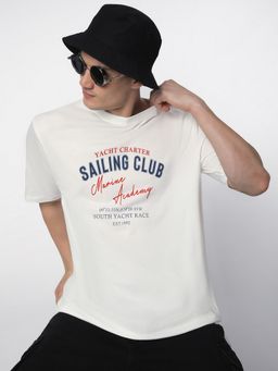 R&B - Ivory Typography Casual Men T-Shirt