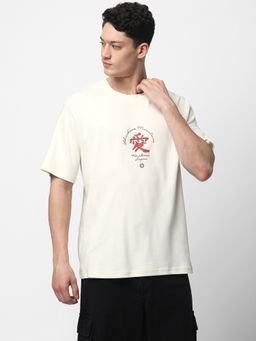 R&B - Off-White Typography Casual Men T-Shirt