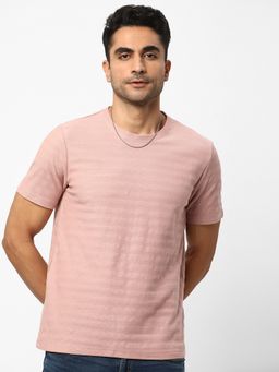 R&B - Pink Striped Casual Men T-Shirt