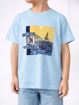 Purple United Kids - Boys Printed T-Shirt-Lt. Blue