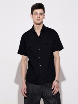 SHOWOFF - Men Black Regular Fit Shirt
