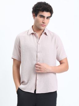 SHOWOFF - Men Peach Regular Fit Shirt