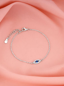GIVA - Sterling Silver Evil Eye Blue Bracelet for Womens and Girls