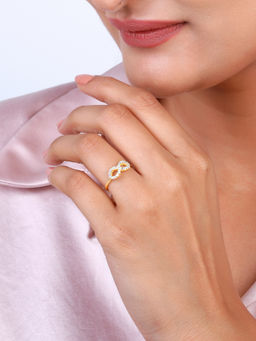 GIVA - Sterling Silver Golden Infinite Grace Ring For Women