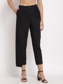 Ayrolane - Black A Foldover Wrap Trouser