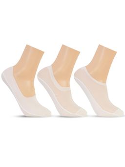 Bonjour - Mens Low-Cut Ankle Anti-Slip Grip No-Show Socks - White