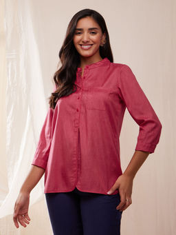 Pink Fort - Solid Relaxed Top- Pink