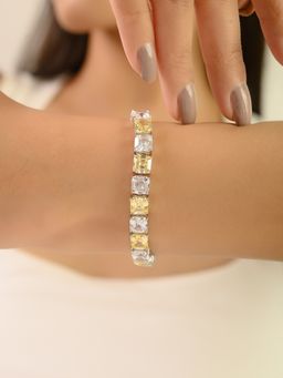 METALM - 925 Silver Tennis Bracelet For Women