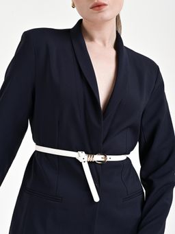 Kazo - White Everyday Thin Belt