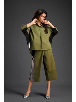 Deepika Arora - Green Solid/Plain Co-Ord (Set of 2)