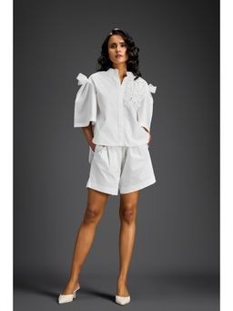 Deepika Arora - White Embroidered Co-Ord (Set of 2)