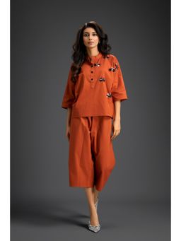 Deepika Arora - Rust Embellished/Sequined Co-Ord (Set of 2)