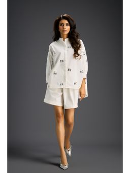 Deepika Arora - White Embellished/Sequined Co-Ord (Set of 2)