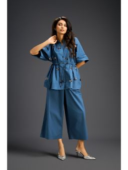 Deepika Arora - Blue Embellished/Sequined Co-Ord (Set of 2)