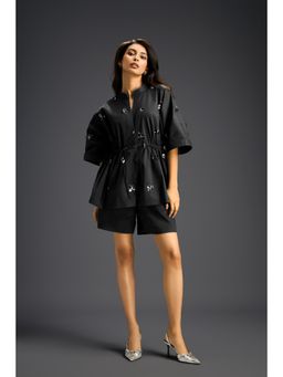 Deepika Arora - Black Embellished/Sequined Co-Ord (Set of 2)