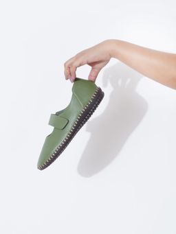 Sherrif Shoes - Women Green Casual Solid Ballerinas