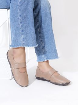 Sherrif Shoes - Women Tan Casual Solid Ballerinas
