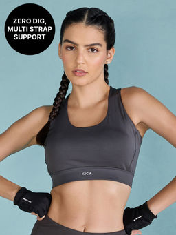Kica - Strappy Mid-Impact Sports Bra with Removable Pads in KICASKN™ Fabric