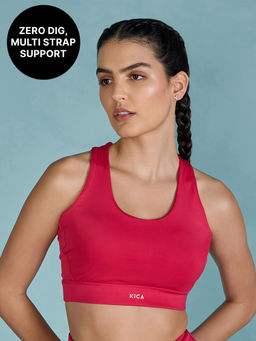 Kica - Strappy Mid-Impact Sports Bra with Removable Pads in KICASKN™ Fabric