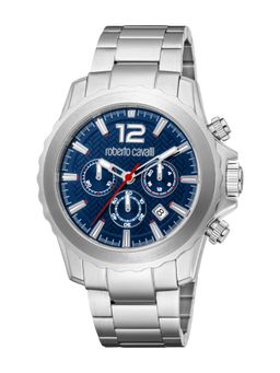 Roberto Cavalli - Potenza Men Analog Round Stainless Steel Blue Watch-Rc5G130M0065 (M)