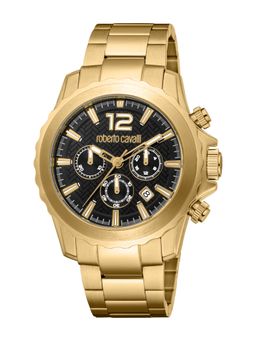 Roberto Cavalli - Potenza Men Analog Round Stainless Steel Black Watch-Rc5G130M0075 (M)