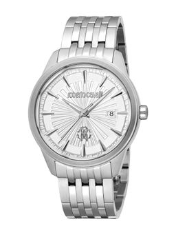 Roberto Cavalli - Trionfo Men Analog Round Stainless Steel Silver Watch-Rc5G134M0045 (M)