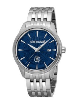 Roberto Cavalli - Trionfo Men Analog Round Stainless Steel Blue Watch-Rc5G134M0055 (M)