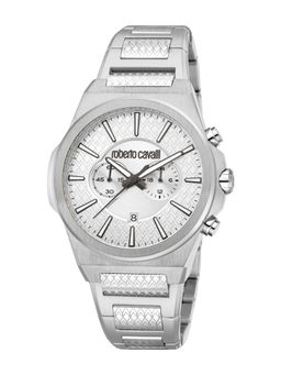 Roberto Cavalli - Dominio Men Analog Round Stainless Steel Silver Watch-Rc5G150M0045 (M)