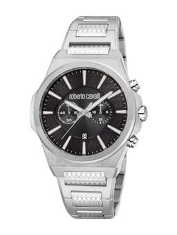 Roberto Cavalli - Dominio Men Analog Round Stainless Steel Black Watch-Rc5G150M0055 (M)