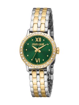 Roberto Cavalli - Gemma Women Analog Round Stainless Steel Green Watch-Rc5L119M0095 (M)
