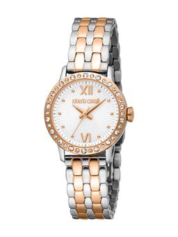 Roberto Cavalli - Gemma Women Analog Round Stainless Steel White Watch-Rc5L119M0105 (M)