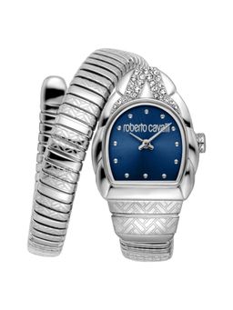 Roberto Cavalli - Aurora Women Analog Asymmetrical Stainless Steel Blue Watch-Rc5L133M0025 (M)