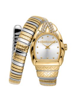 Roberto Cavalli - Aurora Women Analog Asymmetrical Stainless Steel Silver Watch-Rc5L133M0065 (M)