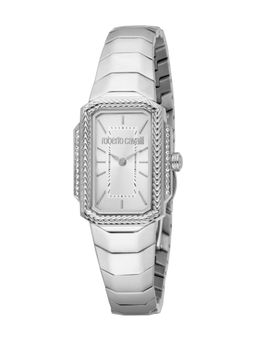 Roberto Cavalli - Eterna Women Analog Rectangular Stainless Steel Silver Watch-Rc5L140M0015 (M)