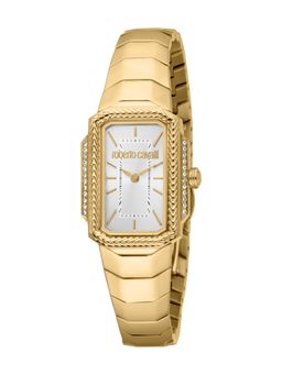 Roberto Cavalli - Eterna Women Analog Rectangular Stainless Steel Silver Watch-Rc5L140M0025 (M)