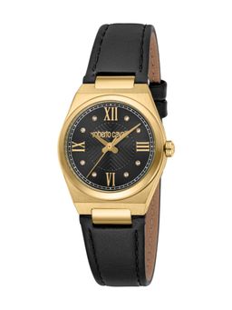Roberto Cavalli - Speranza Women Analog Round Leather Black Watch-Rc5L145L0025 (M)