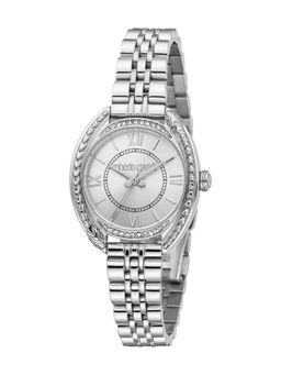 Roberto Cavalli - Rinascita Women Analog Round Stainless Steel Silver Watch-Rc5L153M0045 (M)