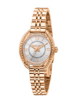 Roberto Cavalli - Rinascita Women Analog Round Stainless Steel Silver Watch-Rc5L153M0065 (M)