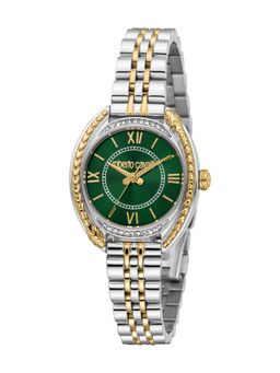 Roberto Cavalli - Rinascita Women Analog Round Stainless Steel Green Watch-Rc5L153M0085 (M)