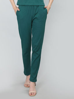 CHKOKKO - Women Casual Lower Track Pant-Teal