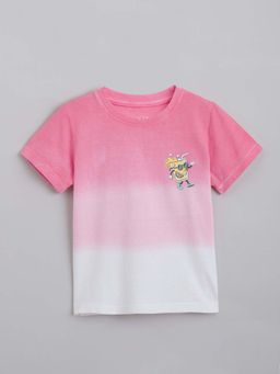 Hopscotch - Pink Ombre-Dyed Cotton T-Shirt