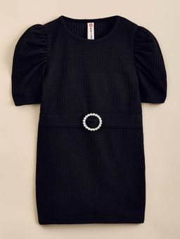 Hopscotch - Black Stone Embellished Casual Dress