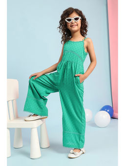 Biba - Green Self Design Jumpsuit