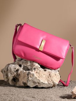 Accessorize London - Womens Fuchsia Puffer Cross Body Bag