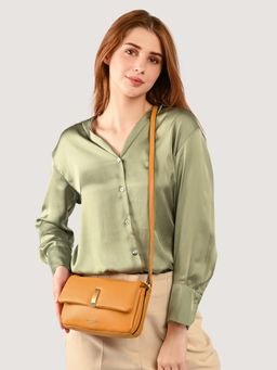 Accessorize London - Womens Yellow Puffer Cross Body Bag