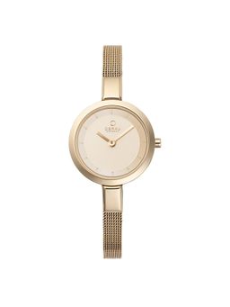 Obaku - Siv Gold Quartz Gold Round Dial Womens Watch - V129Lxggmg