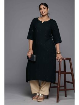 Libas - Women Embroidered Viscose Straight Kurta