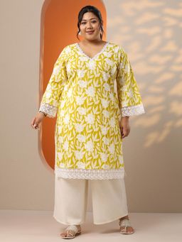 Extra love by Libas - Women Embroidered Cotton Straight Kurta