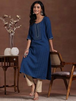 Libas - Women Printed Viscose Straight Kurta