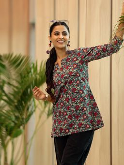 Libas - Women Printed Cotton Straight Tunic